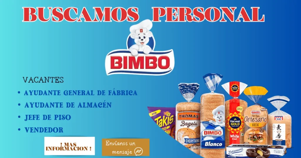 OPORTUNIDAD LABORAL BIMBO